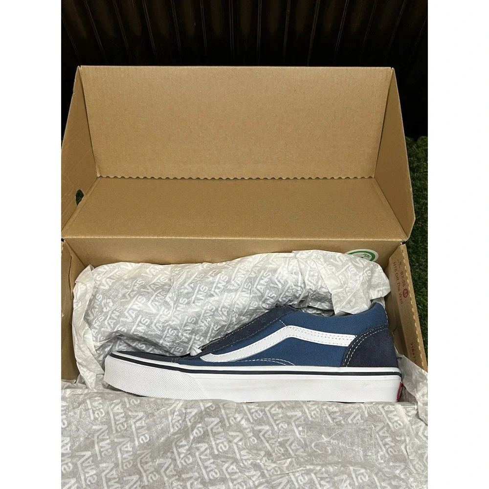 Size 6.5 Y - Vans Old Skool Navy True White Sneakers Unisex VN000D2VNVY